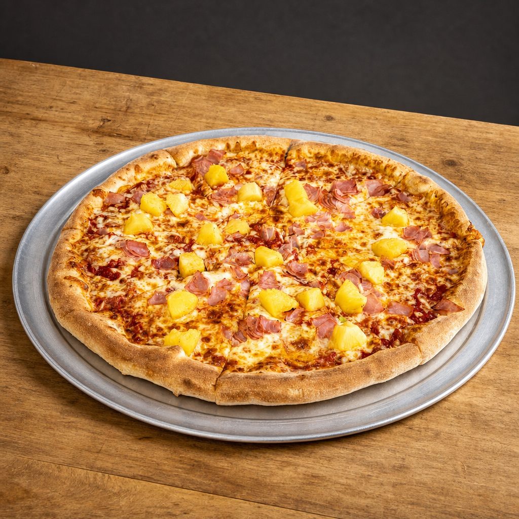 Medium Hawaiian Pizza.