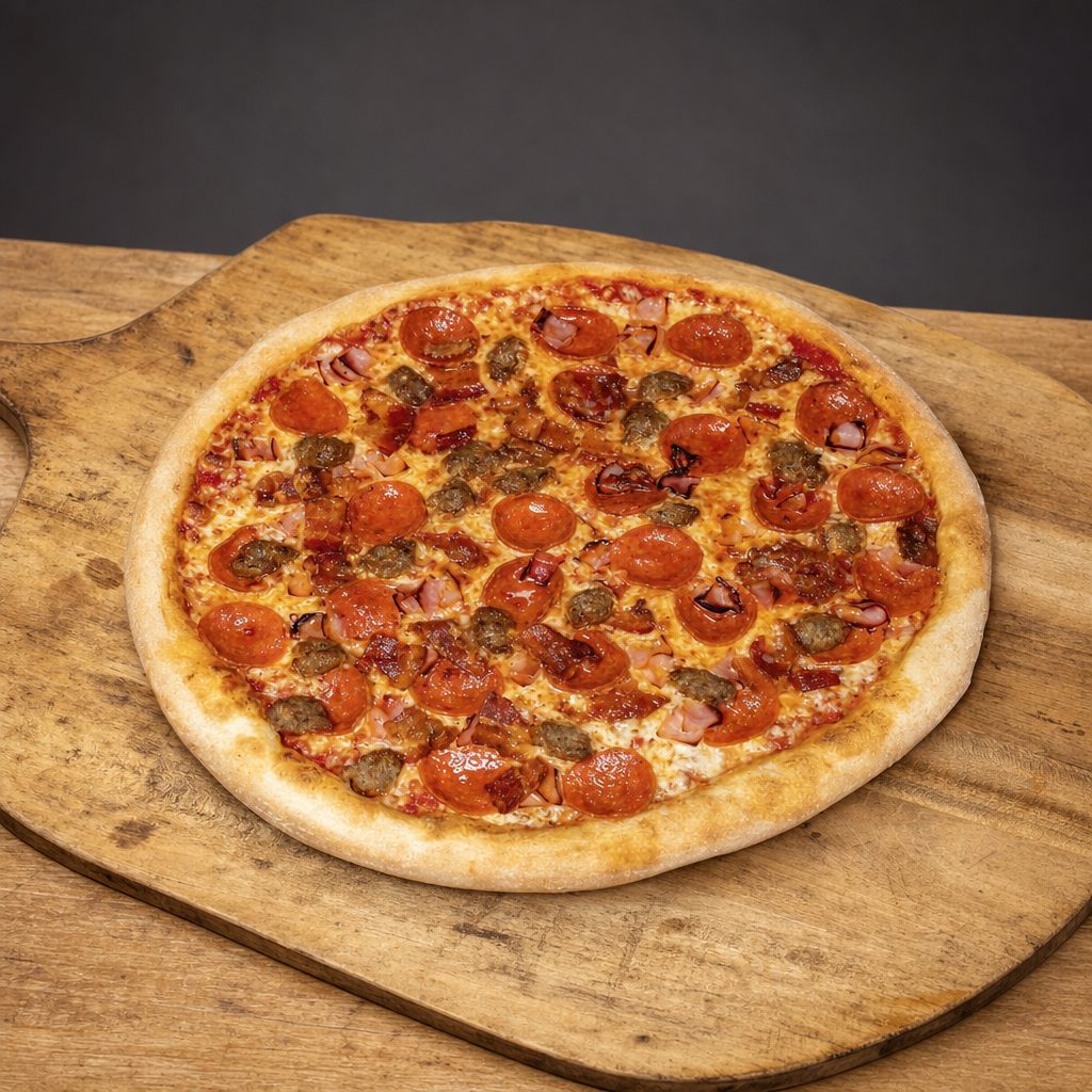 Large Meat Lovers Pizza.