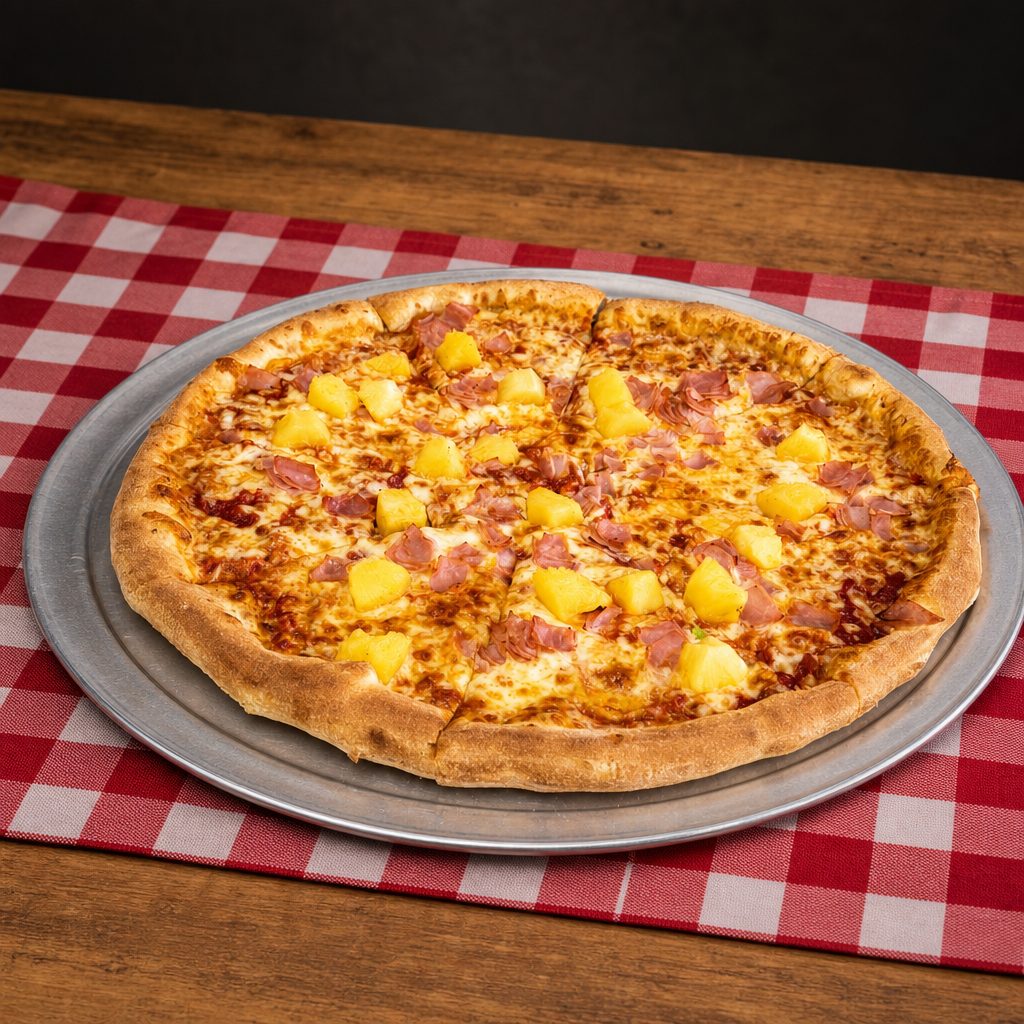 Large Hawaiian Pizza.