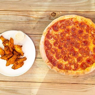 Medium 1 Topping Pizza & 10pc Wings